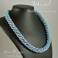 BEAD CROCHET WITH LOOP Necklace Tutorial, Beaded crochet rope pattern made with seed beads - .PDF Download