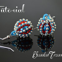 BEADED DELIGHTS - beadwoven earrings tutorial / Beading tutorial / Earring pattern / Beaded bead / Seed beads pattern / TUTORIAL ONLY
