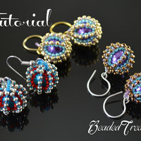 BEADED DELIGHTS - beadwoven earrings tutorial / Beading tutorial / Earring pattern / Beaded bead / Seed beads pattern / TUTORIAL ONLY