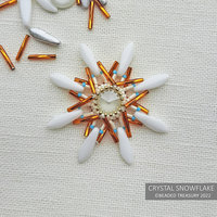 CRYSTAL SNOWFLAKE Ornament / Earrings - Beading Tutorial