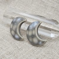 Moon Artisan Ceramic Cabochons, Gray Opal, one piece