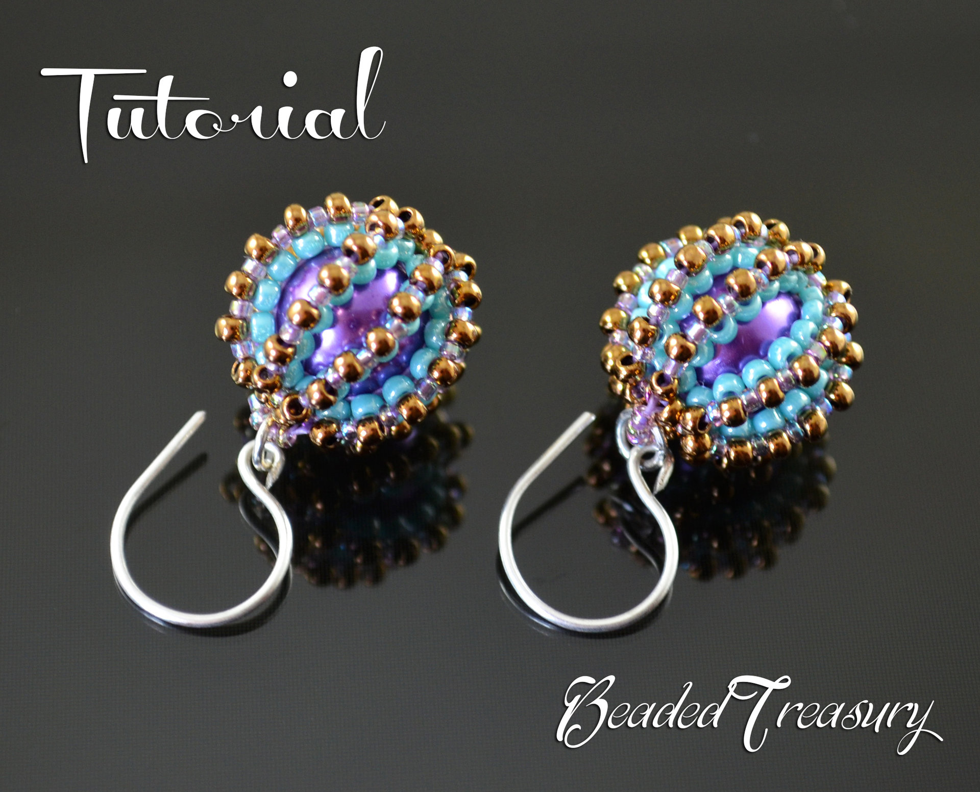 BEADED DELIGHTS - beadwoven earrings tutorial / Beading tutorial / Earring pattern / Beaded bead / Seed beads pattern / TUTORIAL ONLY