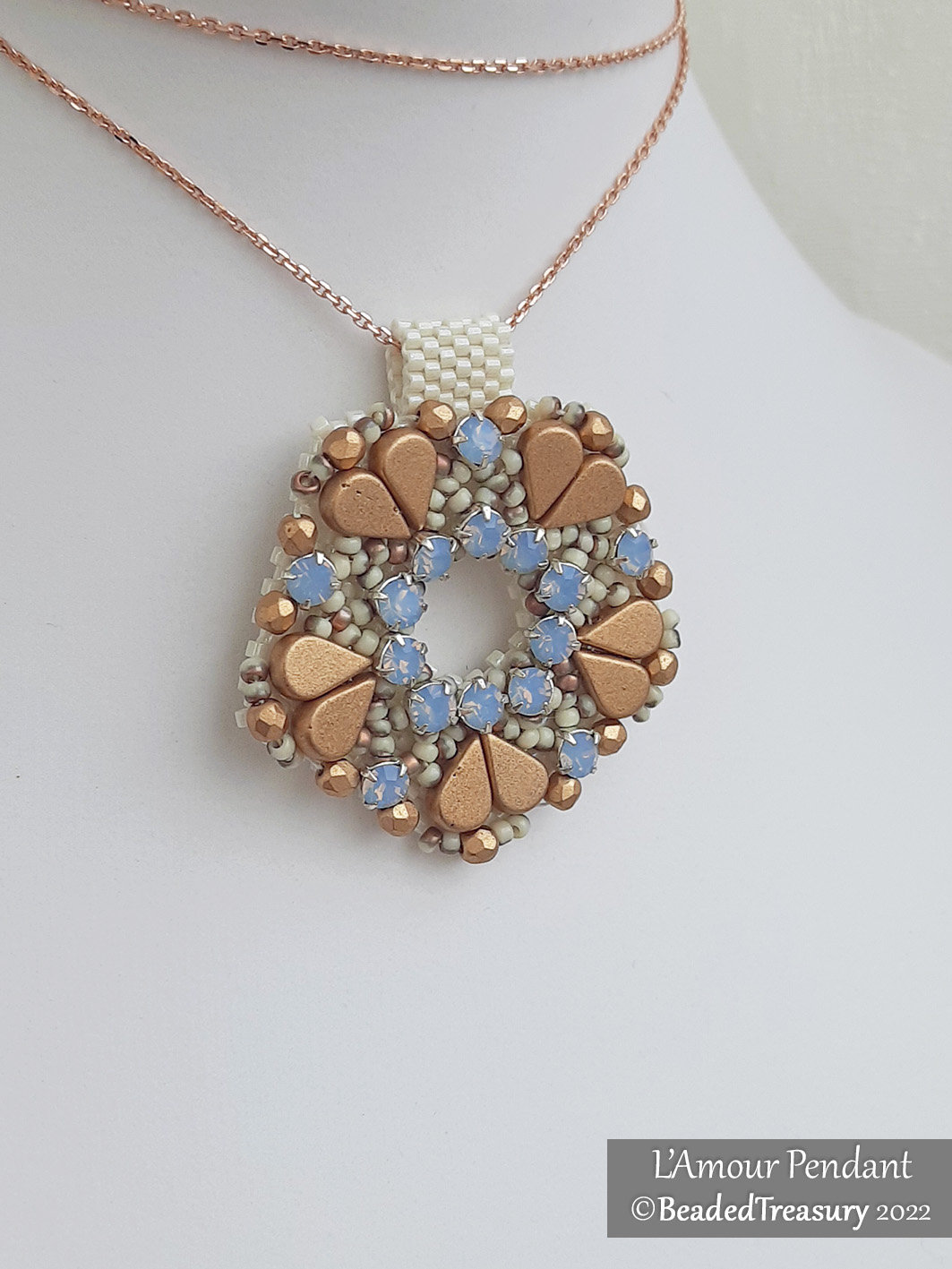 L'AMOUR PENDANT - Beading Pattern - Instant .pdf Download